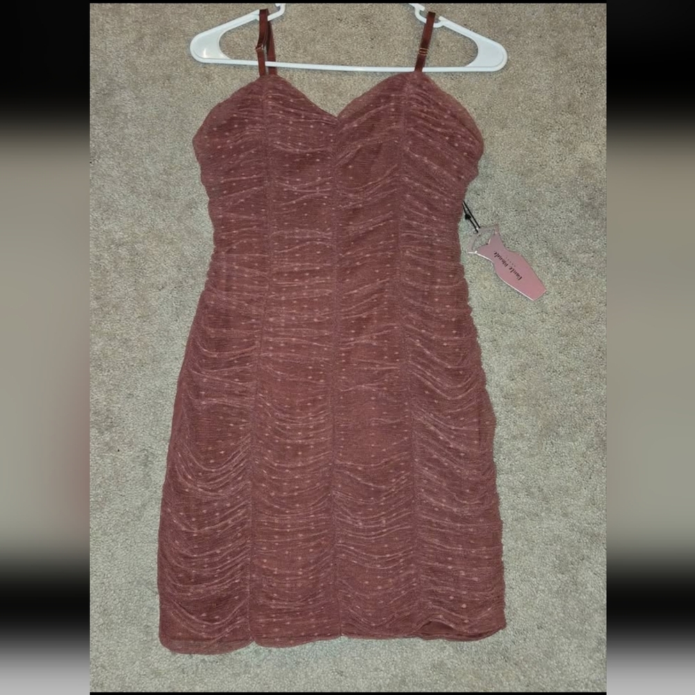 Haute Monde Strapless Dress in Rich Brown